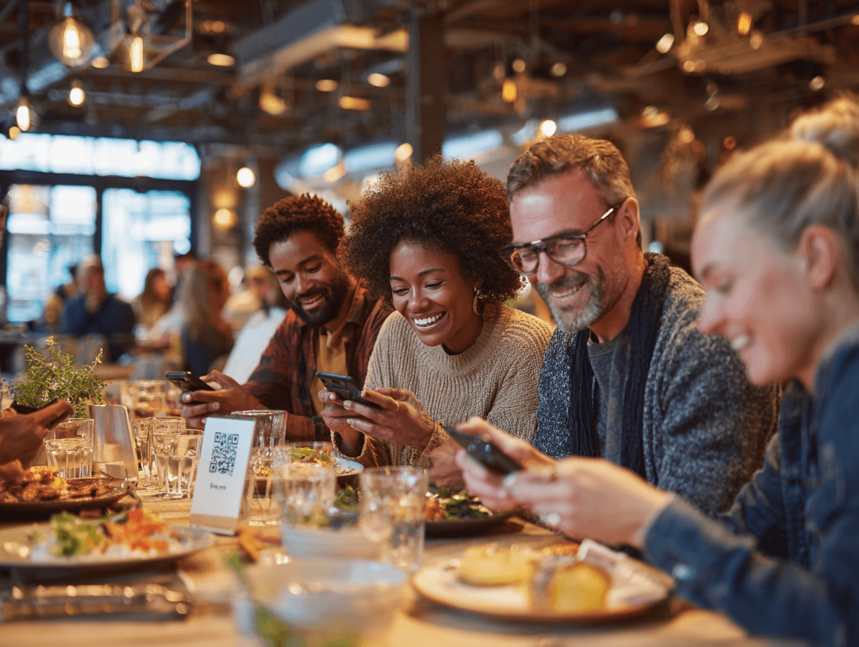 Self-service ordering at a restaurant
